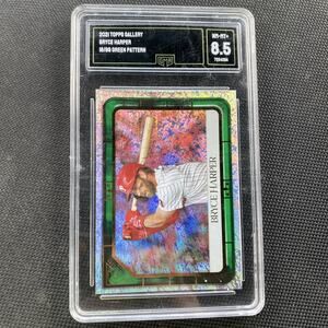 2021 Topps Gallery Green 18/99‎ Bryce Harper #167 GMA GRADED 8.5 NM-MT+